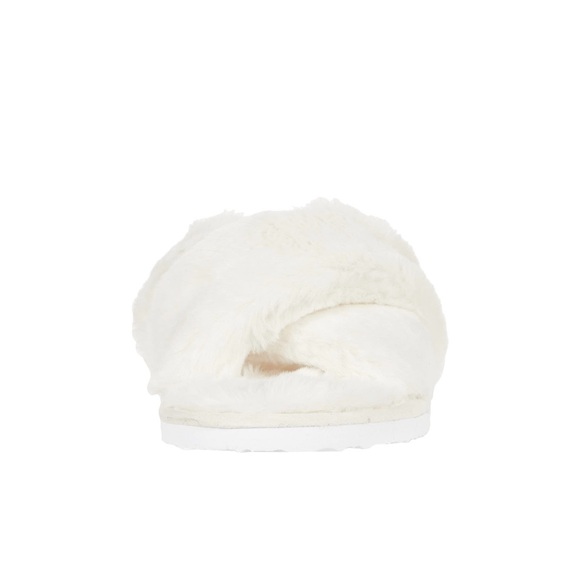 ELI TAHARI White Faux Fur Slippers - Picture 6 of 6